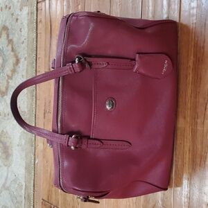 Coach Payton Nancy Merlot dome satchel bag